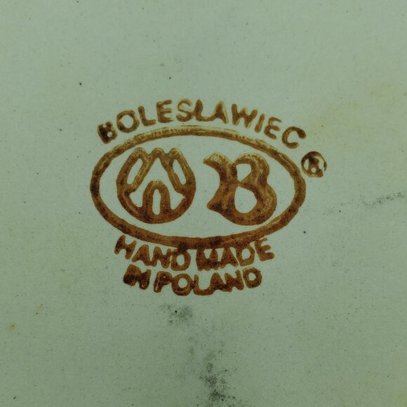 Polish Pottery Cobalt Swirl Oval Baker Zaklady Ceramiczne Oval Serving Dish - Picture 11 of 11